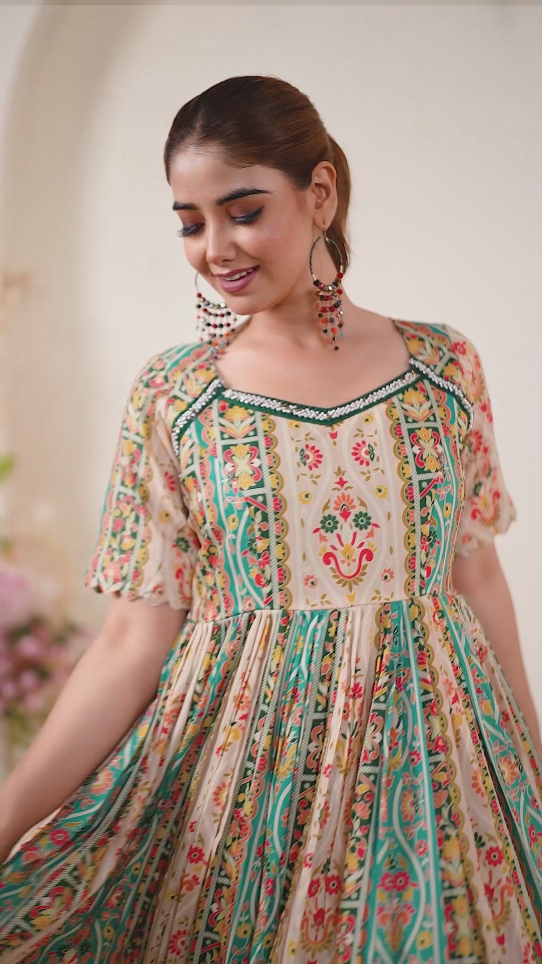Kastoory-Heavy Fancy Long Western Dress