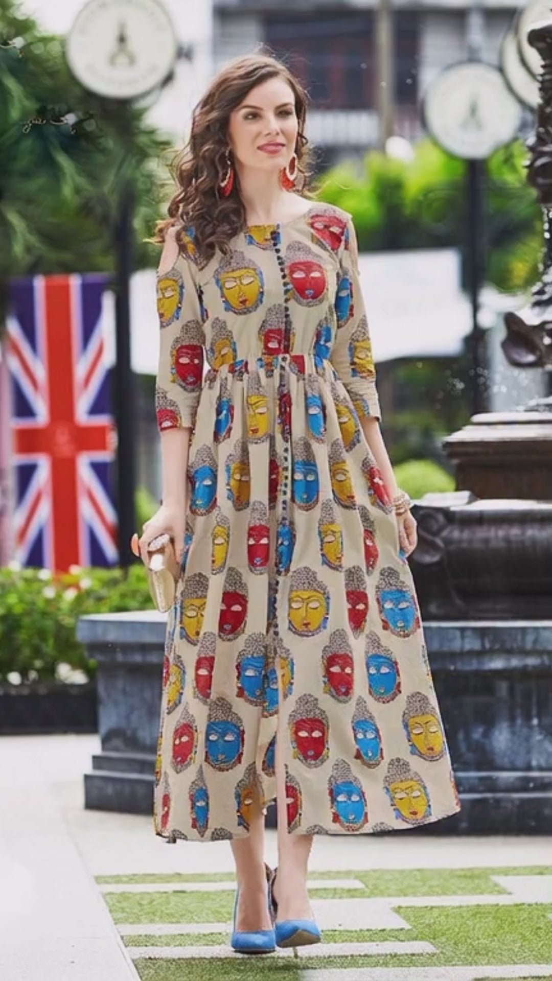 Zoya-Designer Printed Long Gown / Maxi Dress