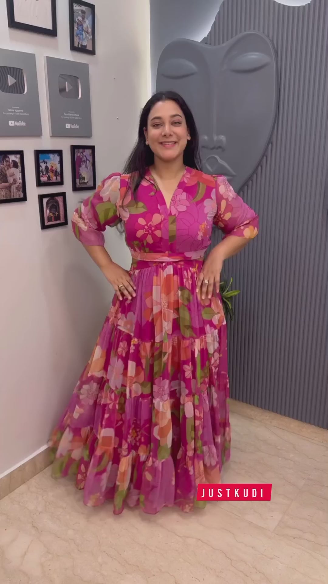 Khubi -Long Flared Wester Dress