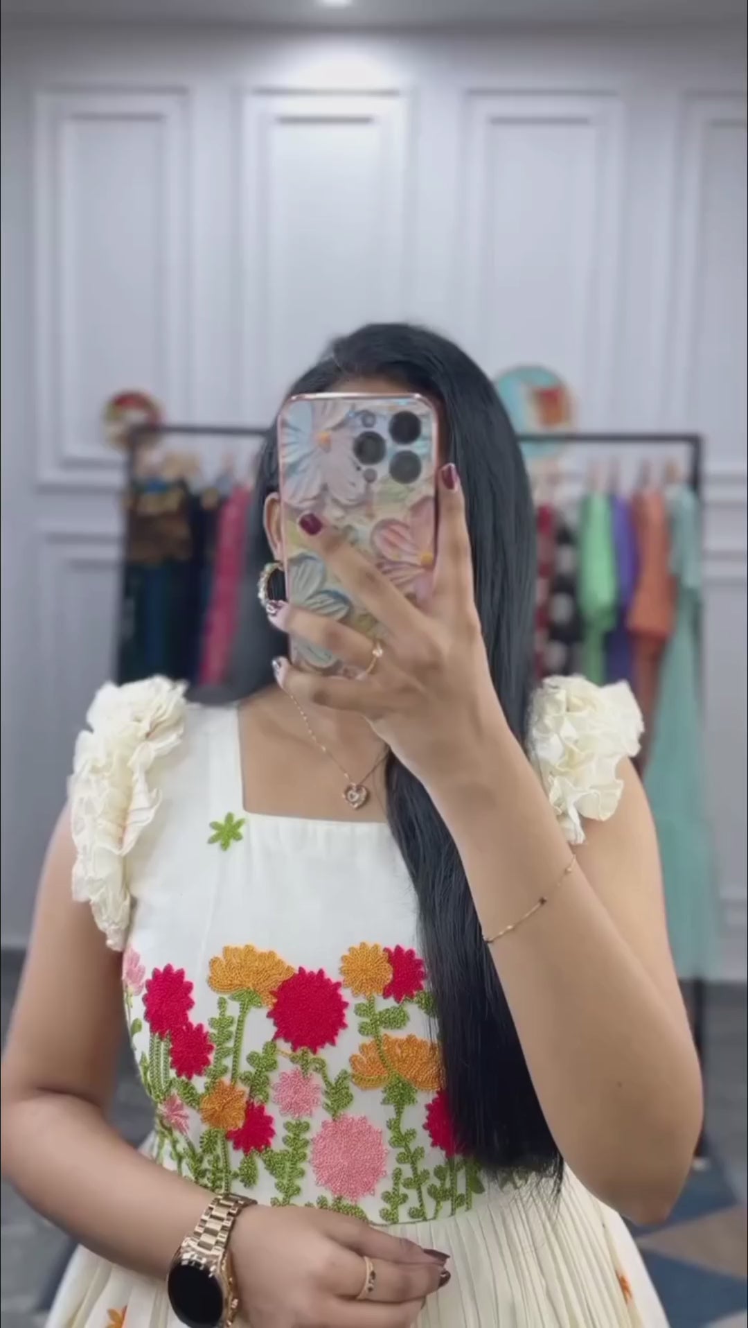 Ruaab-Fancy Embroidery Long Western Dress
