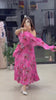 PAJJI-Flared Tiered Georgette Gown with Jacket