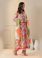 RIWAZ FENCY KURTI PAIR WITH DUPATTA SET