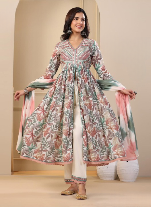 RIWAZ FENCY KURTI PAIR WITH DUPATTA SET