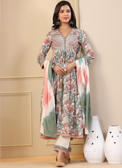 RIWAZ FENCY KURTI PAIR WITH DUPATTA SET