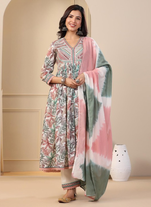 RIWAZ FENCY KURTI PAIR WITH DUPATTA SET